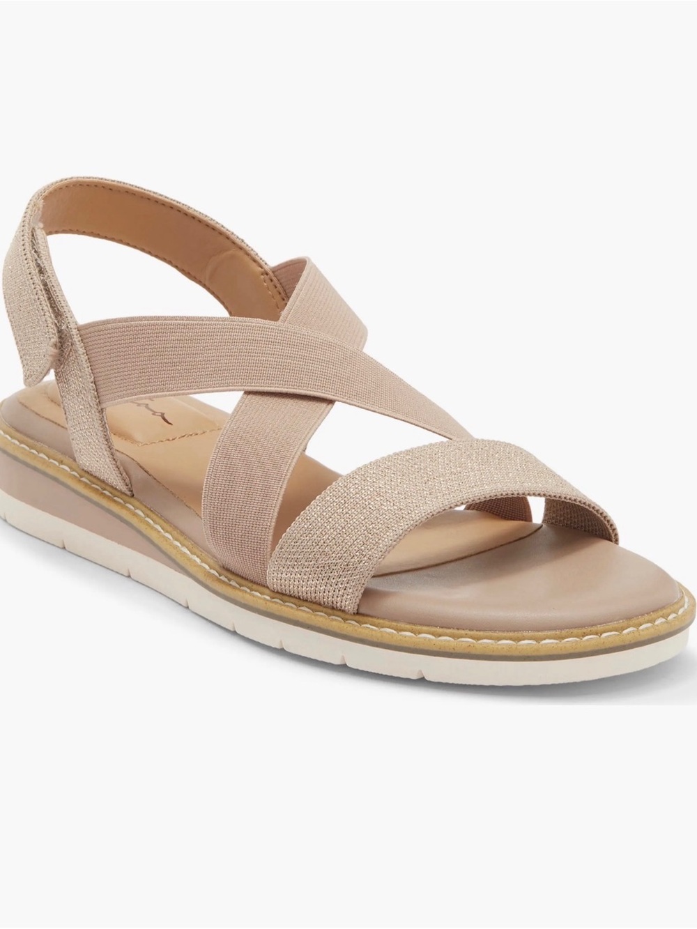 me too Blush Crisscross Slingback Sandal